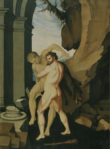 BALDUNG GRIEN, Hans Hercules and Antaeus oil painting picture